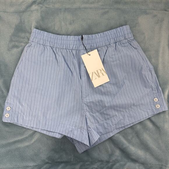 Zara Indigo Blue Cotton Boxer Shorts - Picture 6 of 10